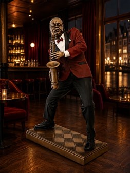 Unik Jazz Saxofonist Figur. Kunst, Passion og Perfekt Gave til Musiker