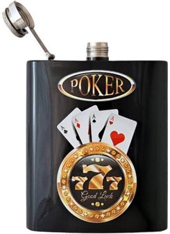 Poker lommelærke med billede. Personlig gave til ham med stil og held