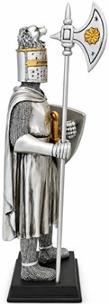HISTORISKE FIGURER. Tempelridder - unik middelalder ridder skulptur