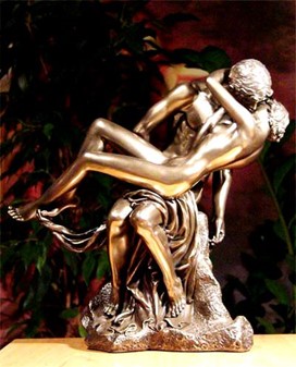 KYSSET | AUGUSTE RODIN | Meget elegant miniature.