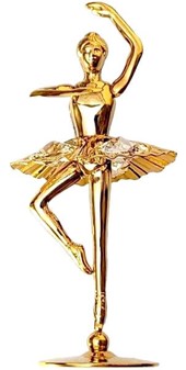 GAVER TIL PIGEN. Flot figurine af ballerina med Swarovski krystaller