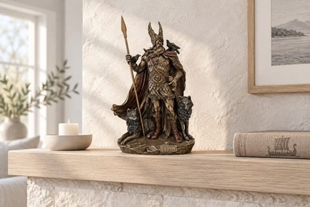 Odin skulptur. En mytologisk figur til hjem og kontor dekoration