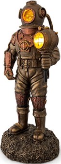 DEKORATION HJEMMET. Steampunk Veronese figur af døde dykker med LED