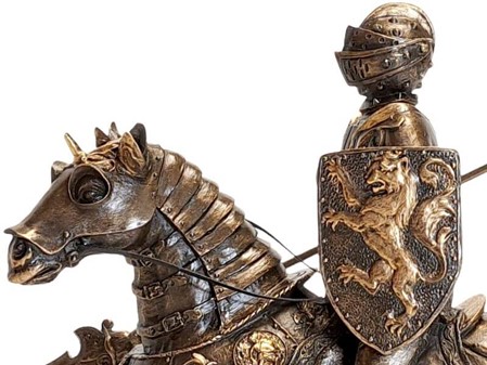 Ridder på hest statue. En Stue Dekoration Med Historie og Sjæl