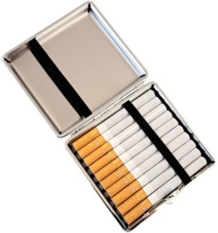 Cigaretetui MetalLæder Look – Sikker Opbevaring til 20 King-Size