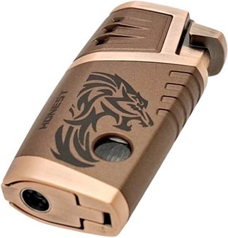 Cigar Lighter. Kobber stormlighter med dobbelt Jet flamme og punch
