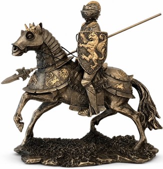 Ridder på hest statue. En Stue Dekoration Med Historie og Sjæl