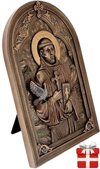 Sankt Frans af Assisi ikon. Unik Indretning og Tidløs Inspiration
