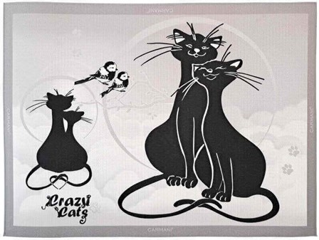 Smukke, dekorative dækkeservietter med katte. Spis med stil