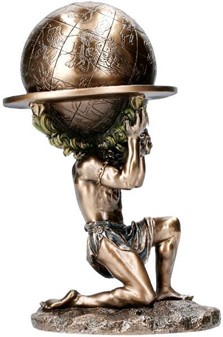 ATLAS FIGUR. Mytisk Skønhed, Evig Kraft. Unik Skulptur til dit Hjem