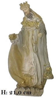 JULEGAVE. Hellige Familie, sæt med 9 stk porcelæn / gips figurer