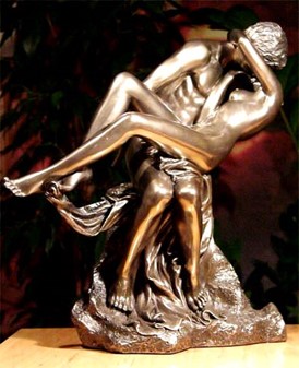 KYSSET | AUGUSTE RODIN | Meget elegant miniature.