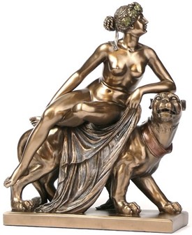 MORS DAG GAVE. Ariadne på panther, smuk figur til stue dekoration
