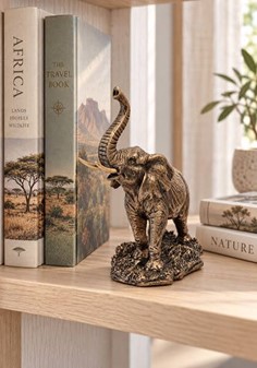 Lille Elefant Figur. Bronze Dekoration – Perfekt Gave til Hjemmet