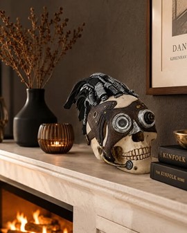 Steampunk kranie figur. Unik dekoration og smuk gave til ham