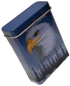 ETUI TIL HJEMMERULLET CIGARETTER. 4 stk. metal etui til cigaretpakke