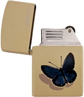 Sommerfugle elegance i lommeformat. Sej gas lighter i gaveæske
