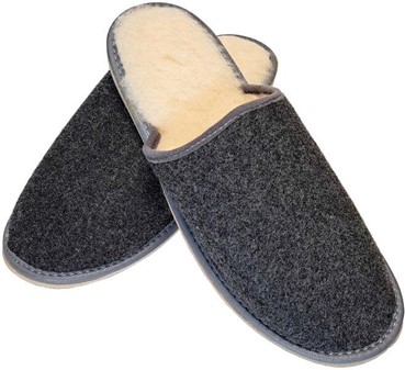 BILLIGE HERRE TØFLER FILT. Behagelige filt slippers til ham, kun 149kr