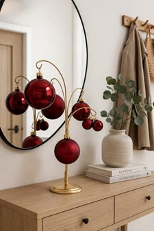 MØRKERØDE JULEKUGLER. billige burgundy julekugler glas, mat/blank