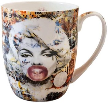 Krus med Marilyn Monroe Billede. Porcelænskrus med ikoniske Graffiti