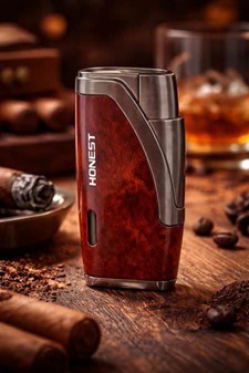 To brænder cigar lighter med cigar punch. Perfekt gave til mænd