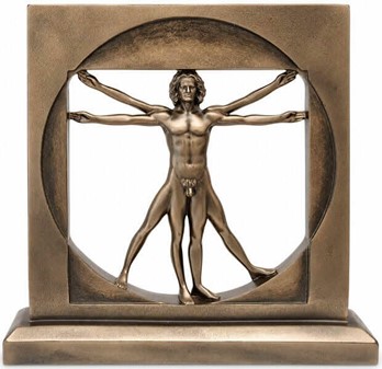DEKORATION TIL HJEMMET. Figur af Vitruvianske Mand, Leonardo da Vinci