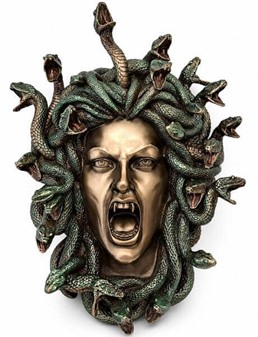 Unik vægdekoration. Græsk mytologi, Gorgon-Medusa hoved med slangehår
