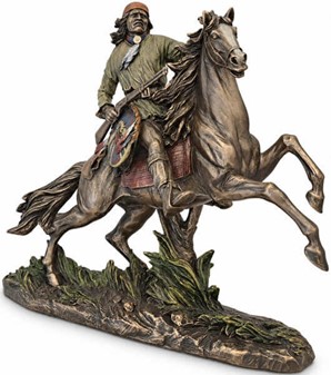 INDIANER FIGUR. Apache på hest, bronze dekoration til hjemmet
