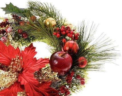 Fortryllende kunstig julekrans. Passer især godt til jul. Ø 35 cm