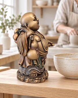 Smilende Buddha figur: Din Daglig Dosis af Lykke og Held
