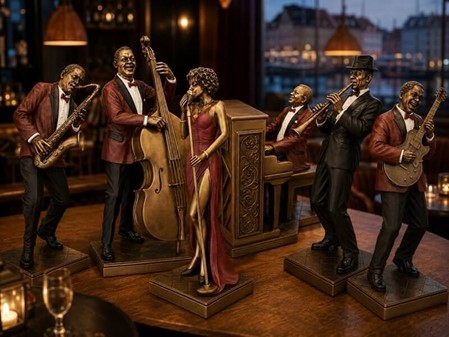 Jazzsaxofonist Figur. Perfekt og stilfuld gave til musikelskere