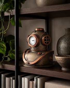 GAVE TIL DYKKER. Unik Veronese figur i form Steampunk dykkerhjelm