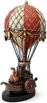 GAVE TIL MAND. Forbløffende dekorativ figur af Steampunk ballon
