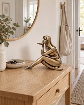 Lille figur, stor følelse. Bronzeinspiration af siddende nøgen pige