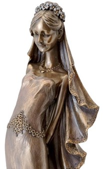 Bedste Bryllupsgave. Tidløs elegance - eksklusiv bronze brudefigur
