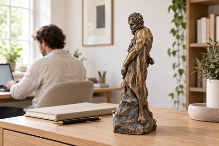 Monumental Herkules figur. Styrke, kunst og luksus til dit hjem