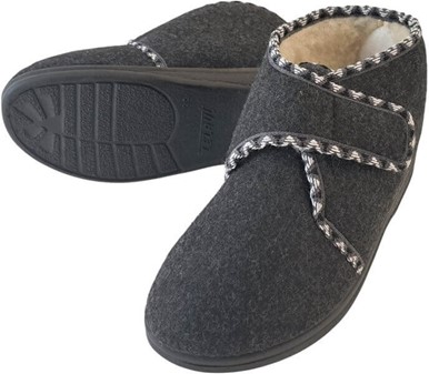 Hjemmestøvler Dame. Varme Filt Hjemmesko med Velcro til Ældre