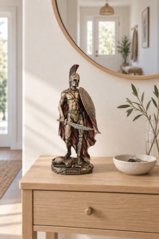 Eksklusiv bronze statuette af Kong Leonidas – Helt til din hylde