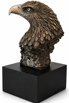 Majestætisk Ørnehoved i Bronze. Dekorativ skulptur med sjæl og styrke