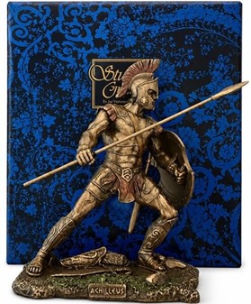 ACHILLES. Statuette af helten trojanerkrigen til hjemmet dekoration