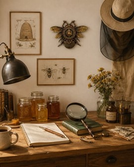 VÆGUR. Unik vægdekoration, steampunk vægur i form af et stort bi