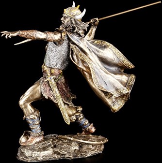 DEN PERFEKTE GAVE TIL HAM. Pynteting, figur af viking med spyd