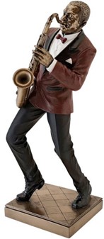 Jazzsaxofonist Figur. Perfekt og stilfuld gave til musikelskere