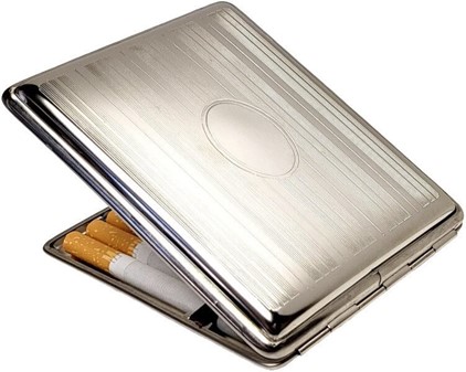 Billige cigaretetuier. Tysk metal cigaretetui til lange cigaretter