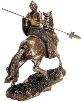 Ridder på hest statue. En Stue Dekoration Med Historie og Sjæl