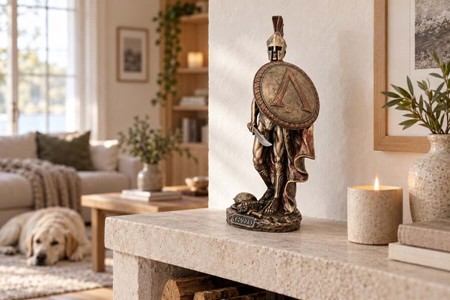 Eksklusiv bronze statuette af Kong Leonidas – Helt til din hylde