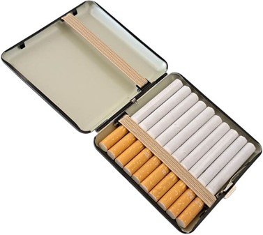 Cigaret Etui Metal med Chopper Motiv – Den perfekte gave til mænd