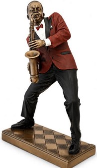 Unik Jazz Saxofonist Figur. Kunst, Passion og Perfekt Gave til Musiker