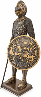 Ridderfigur i Bronze: Ægte Historisk Elegance til Dit Hjem