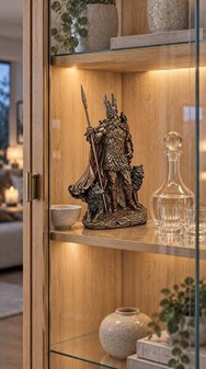 Odin skulptur. En mytologisk figur til hjem og kontor dekoration